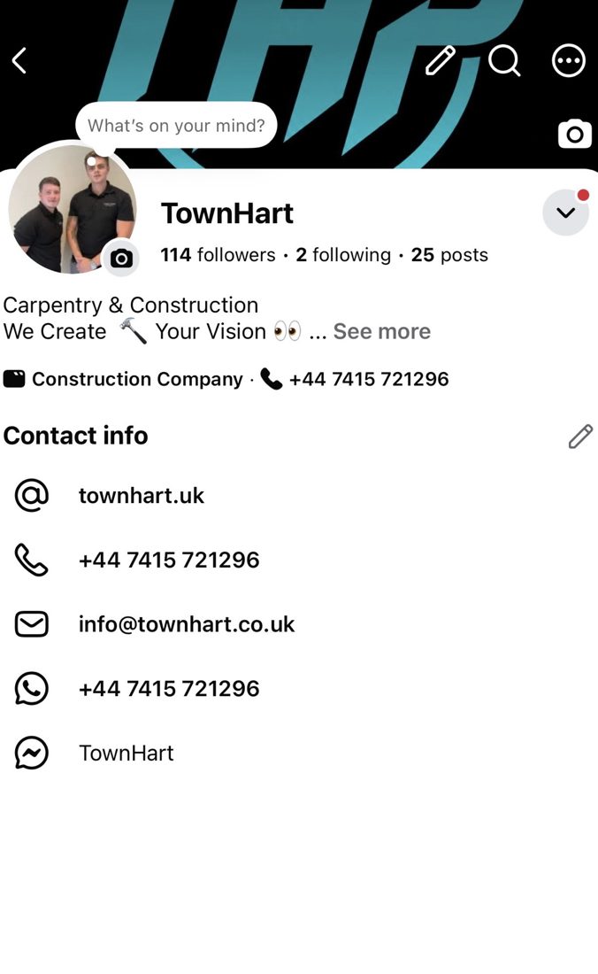Town Hart Projects Facebook page